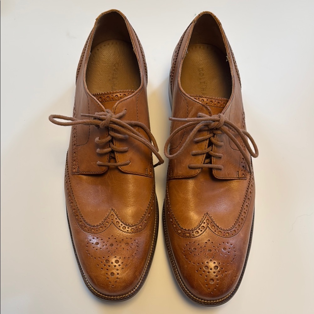 Cole Haan Wingtips Brown Leather Brogues 12M